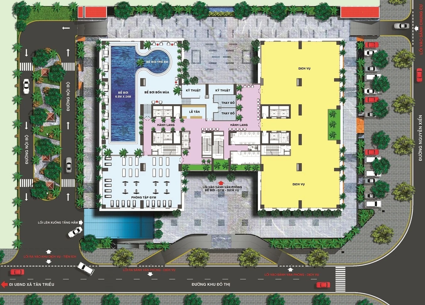 Mặt bằng TTTM Housinco Premium