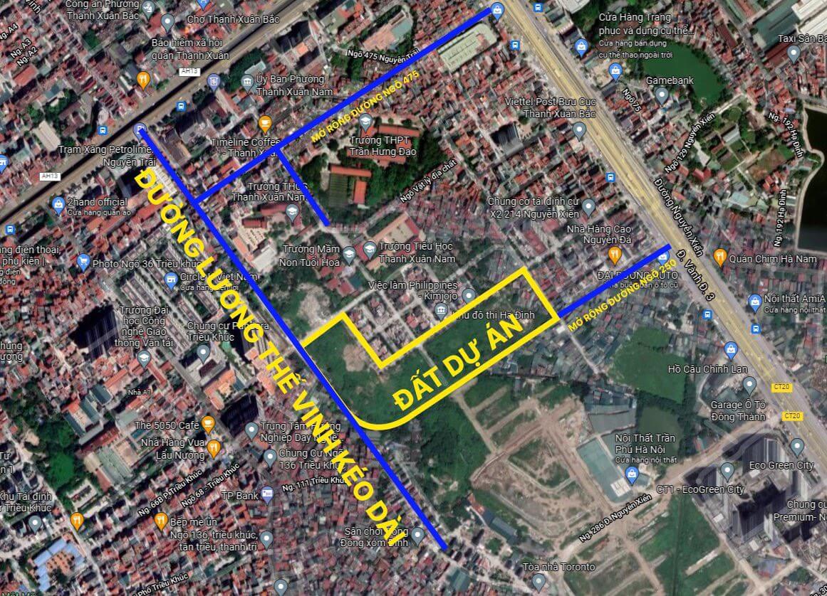 vị trí dự án legacy garden nguyễn xiển hạ đình