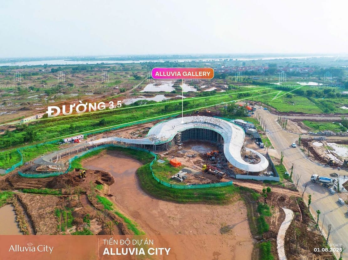 Tiến độ xây dựng dự án Alluvia City Văn Giang Hưng Yên tháng 8/2025