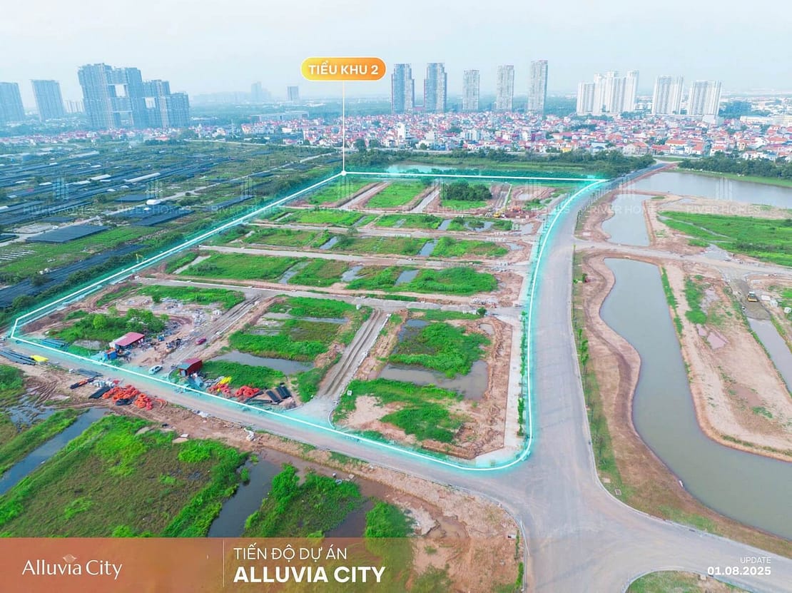 Tiến độ thi công dự án Alluvia City Văn Giang Hưng Yên tháng 8/2025
