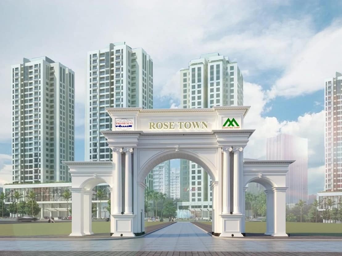 Cổng chính logo liên doanh chủ dầu tư Xuân Mai - Bao Bì