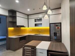 Khu bếp bàn giao full nội thất y hình