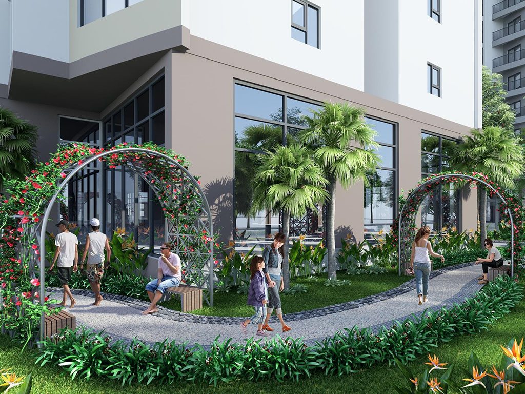 Le Grand Jardin với Biểu tượng Khóm hoa Thiên Điểu Xanh Tươi Rực Rỡ