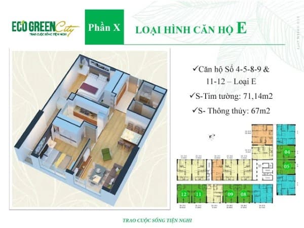 căn hộ loại E eco green city