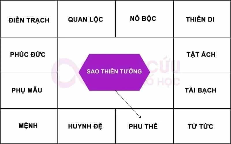 Sao Thiên Tướng tại Cung Phu Thê