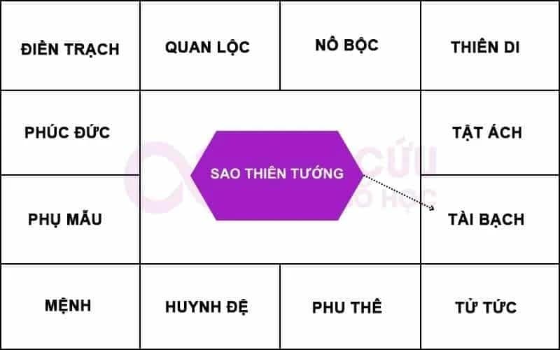 Sao Thiên Tướng tại Cung Tài Bạch