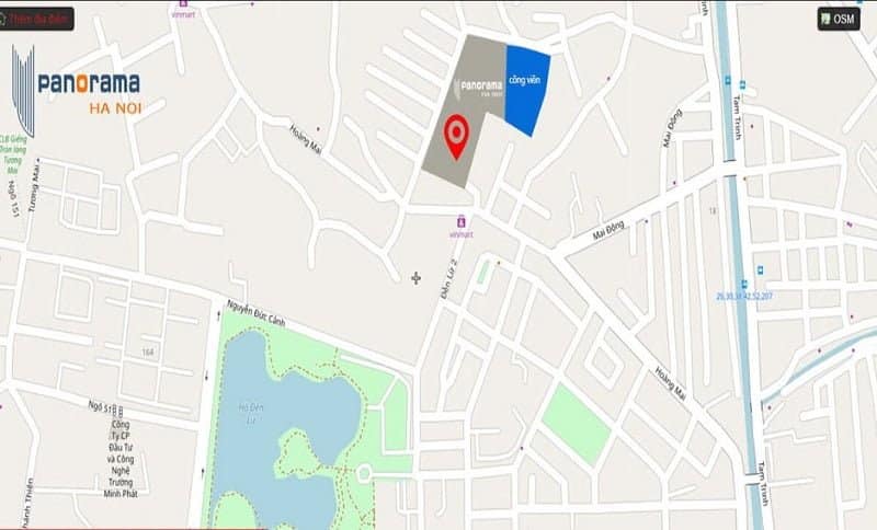 Vị trí dự án Panorama Hoàng Văn Thụ