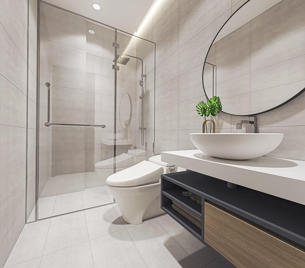 Thiết kế toilet căn hộ Feliz Homes Hoàng Mai