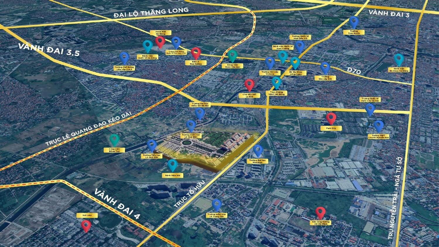 vị trí dự án solasta mansion khu b nam cường dương nội