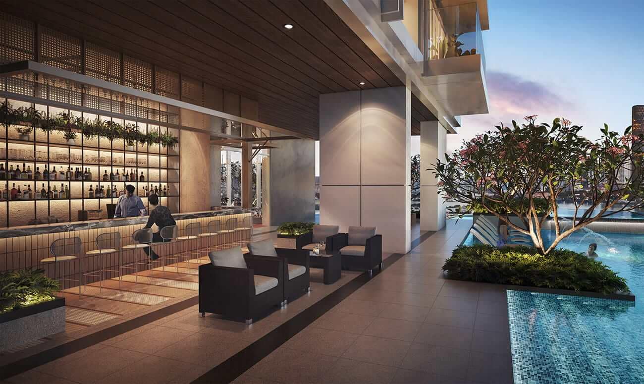 Quầy bar cực chill tại The Prive